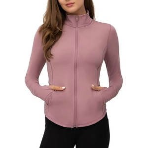 Chaqueta de Yoga para Mujer de Alta Calidad, Tejido Elástico Transpirable, Corte Ajustado, Cierre Completo, Manga Larga, Chaqueta Deportiva - Product Image 1