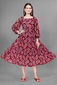 Salwar Kameez de Verano Bilum Design, Estilo Bollywood, Estampado Tribal Aborigen de India y Pakistán, Manga Abullonada, Holgado, Talla Grande para Mujer - Product Image 6