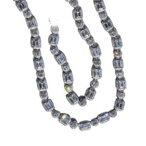 สร้อยเทนนิส925สเตอร์ลิงเงินมรกตตัดเพชรโมอิสซาไนท์เครื่องประดับฮิปฮอปสร้อยคอเพชรก้อนเล็กสำหรับเธอ - Product Image 1