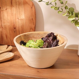 ชามไม้กระถินรูปหัวใจ เป็นมิตรกับสิ่งแวดล้อม สำหรับงานเลี้ยงอาหารค่ำ ขนาดสั่งทำได้ ผลิตในอินเดีย - Product Image 6