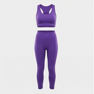 Conjunto de Yoga sin Costuras de Secado Rápido para Mujer, Sujetador Deportivo Reversible, Leggings Transpirables, Ropa Deportiva, Color Personalizado - Product Image 1