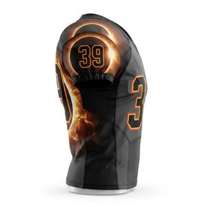 Conjunto de Uniforme de Fútbol Americano Personalizado, 100% Poliéster Malla, Cuello en V, Impresión Digital, Uniforme de Equipo, Venta al Por Mayor OEM - Product Image 2