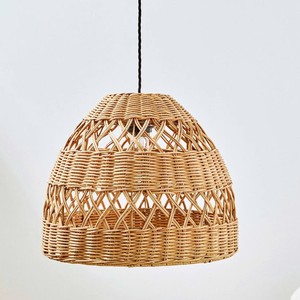 Abat-jour en rotin tissé à la main, en fibre naturelle, pour éclairage de plafond, décoratif et durable, accent de décoration intérieure - Product Image 1