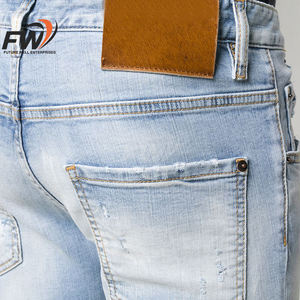 Jeans de Mezclilla Ligeros de Secado Rápido con Patrón 3D para Hombre, Elásticos de Algodón y Spandex, Estilo Boyfriend, Cintura Media, Elegantes, Cómodos y Duraderos - Product Image 5
