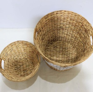 Cesta de Almacenamiento Multifuncional de Jacinto de Agua Tejido Ecológico en Forma de Círculo para Cuarto de Niños o Dormitorio - Product Image 4