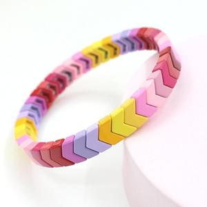 เฮมาซา แฟชั่นส์กำไลข้อมืออะคริลิกลายโบฮีเมียสีสันสดใสสำหรับทุกเพศน่ารักยืดได้เครื่องประดับงานแต่งงาน/งานปาร์ตี้ของขวัญ - Product Image 3