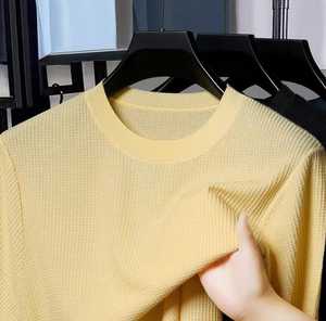 <b>Men's</b> Short Sleeve O-Neck Knitted Sweater Pattern Regular Fit Casual Wear 100% Cotton Sequin Embroidery <b>Animal</b> Print Breathable - Product Image 3