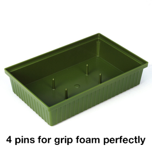 Contenedor de Flores Selon Base, Plástico Verde, 17cm (Ancho) x 10cm (Profundidad) x 3.5cm (Alto), para Arreglos Florales, Navidad, Día del Padre, Bodas - Product Image 3