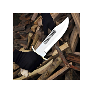 Couteau Bowie en acier inoxydable OEM personnalisé avec manche en os et étui, couteau de chasse à lame fixe fait main pour la survie - Product Image 3