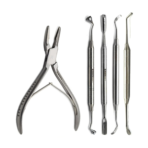 Kit d'instruments pour greffe osseuse d'implant dentaire : Rongeur, Forceps, Grattoir osseux, Plugger - Product Image 1