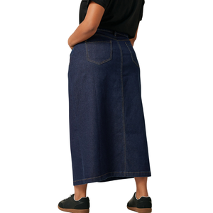 กระโปรงยีนส์ผู้หญิงไซส์ใหญ่ ตัวอย่างผ้าฟรี ขายส่ง ปรับแต่งได้ คุณภาพดีที่สุด - Product Image 4