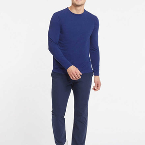 Custom Wholesale Breathable 100% Cotton Men's Long Sleeve T-Shirts <b>Lightweight</b> <b>Summer</b> Quick Dry High Quality Regular Fitness - Product Image 1
