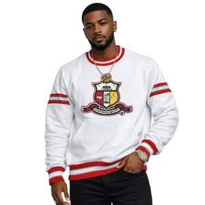 Sudadera de Felpa Premium con el Escudo de Kappa Alpha Psi, Rayas de Chenille, Talla Real, Bordado con Letras Griegas, Ropa de Fraternidad - Product Image 1