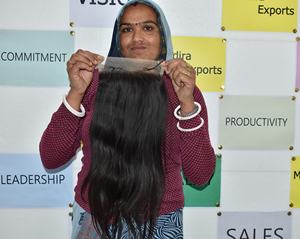 Extensions de cheveux vierges alignés du vendeur sans enchevêtrement noir crépus 7*7 fermeture pas cher droit cheveux humains de temple vietnamien - Product Image 2