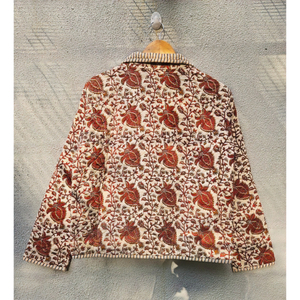 Handmade Floral Cotton Jacket Turn-down Collar Full Sleeve Prairie Chic Autumn Women's Jacket Lightweight Statement <b>Coat</b> - Product Image 6