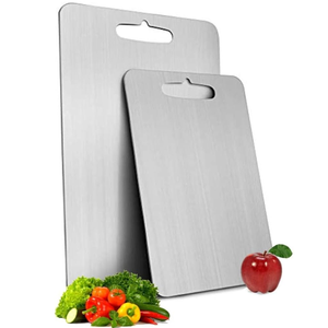 Tablas de Cortar Redondas Antiguas de Acero Inoxidable, Utensilios de Cocina Creativos para el Hogar, para Cortar Frutas y Queso - Product Image 2