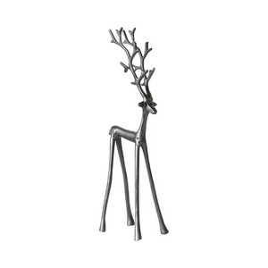 Escultura Decorativa Moderna de Reno Metálico, Adorno Festivo para Interiores Contemporáneos - Product Image 3