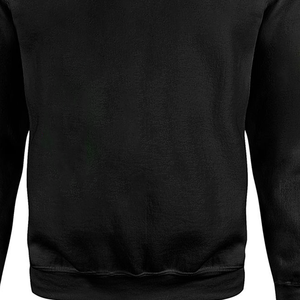 Factory Direct Custom Men’s Pullover Sweatshirt Eco-Friendly Quick Dry Breathable Cotton <b>Fleece</b> Black Crewneck Fraternity Style - Product Image 2