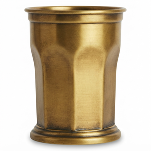 Gold Plated Metal Mug Vintage Design Solid Color Gift Drinkware Julep Cup Handmade Barware Barware Cocktail Glasses - Product Image 1