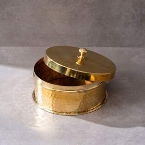 Recipiente de cobre clásico hecho a mano con tapa para almacenamiento en la despensa, contenedor de cocina para té, café, azúcar, especias, alimentos secos, uso decorativo. - Product Image 3