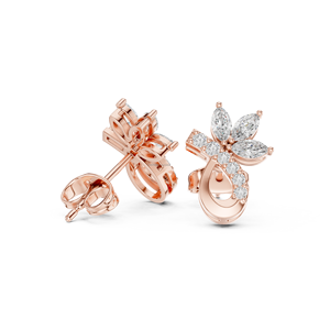 Willow Whisper Boucles d'oreilles en forme de larme en zircon cubique de luxe en or 10 carats Bijoux de mariée à la mode en finition or ou argent - Product Image 2