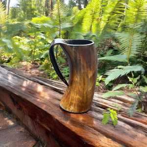 Handmade Modern Horn Beer <b>Mug</b> Solid Pattern Portable Leak Proof <b>Large</b> Capacity Adult Party Drinkware - Product Image 6