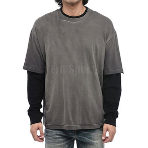 T-shirt classique coupe classique délavé à l'acide 100% coton, matière douce et respirante, idéal pour la saison estivale et le quotidien - Product Image 6