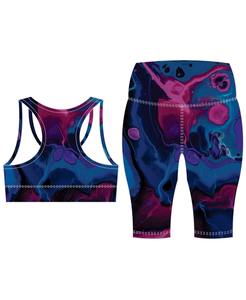 Ensemble de fitness sans couture personnalisé pour femmes, soutien-gorge de sport compressif et short élastique à contrôle de rebond, ensemble ajustable - Product Image 3