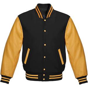 Chaqueta Varsity Delgada Personalizada de Alta Calidad para Hombre, Chaqueta Universitaria de Béisbol con Letras Bordadas en Lana Chenille, Cuello Alto y Logotipo Frontal - Product Image 1