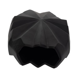 Vase de table moderne en métal noir Dune Bloom, design minimaliste, 10x8x3 pouces, pour eau, décoration de mariage - Product Image 4