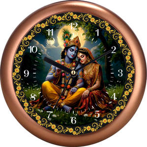 Kamdhenu Cow Calf Personalized Digital Printing Wall Clock Plastic <b>Frame</b> Religious Decor for Mother's Day Christmas/New Year - Product Image 5