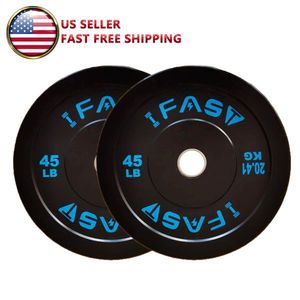 For Olympic Weight Plates with 45lb 2 Inch Steel Insert Home Gym Rubber Bumper Plates Strength Training Bundle Options Available - Product Image 2