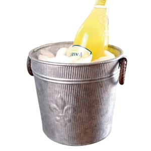 Enfriador de Vino Metálico de Estilo Clásico con Asa Lateral, Acabado Galvanizado, Cubo de Hielo para Bar y Fiestas, Capacidad de 3L, Portátil, Ecológico y Duradero - Product Image 4