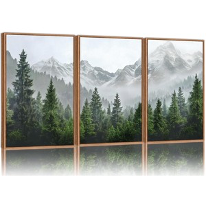 Art mural rectangulaire minimaliste en bois de pin noir avec résine époxy - Fait à la main - Product Image 4