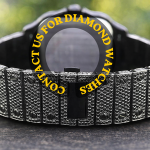 Reloj de Lujo con Diamantes Moissanite Negros de Primera Calidad, Caja Cuadrada, Esfera con Números, Movimiento de Cuarzo, Mecánico - Product Image 4