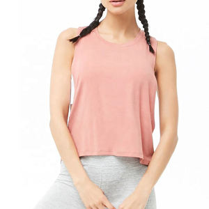 Camiseta sin Mangas de Color Sólido para Mujer, de la Mejor Calidad, Suministrada Directamente de Fábrica, Ropa Deportiva Informal para Gimnasio - Product Image 4