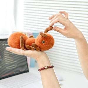 Peluche insecte fourmi en polyester et coton PP, adorable poupée en tissu, compagnon réconfortant, cadeau de chevet pour filles - Product Image 1