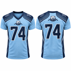 Maillot de football américain pour hommes à manches courtes, coupe athlétique confortable, idéal pour les compétitions de ligue et les matchs universitaires, design exportateur, vente au détail - Product Image 4