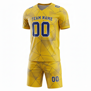 Uniforme de Fútbol Americano Sublimado Personalizado, Transpirable, Conjunto de Camiseta y Pantalones Cortos, Logotipo Frontal, 100% Poliéster Antibacteriano - Product Image 5