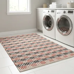Premium Quality HILTEX Scandinavian Style Geometric Eco-Friendly Non-Slip Cotton Door Mats Washable Hotel Bedroom <b>Bath</b> Mat - Product Image 2