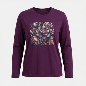 Nueva Llegada, Camisa de Oficina para Mujer, Primavera Otoño, Moda, Estampado Moderno, Vestido Informal para Dama, 240 g/m², 100% Algodón Satinado con Lentejuelas - Product Image 1