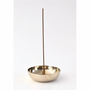 <b>Deep</b> <b>Bowl</b> Windproof Metal Incense Burner & Ashtray Gold Finish Cigar Ash Holder Tabletop Smoking Accessory for Hotel/Bar/Home - Product Image 6