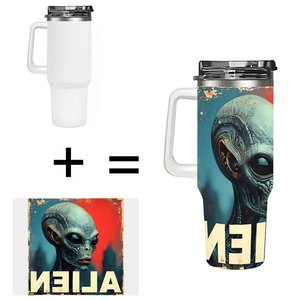 Gobelet isotherme personnalisé 40 oz, design Alien, en acier inoxydable, mug de voyage - Product Image 1