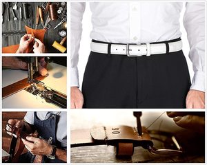 Cinturón de Cuero Genuino para Hombre, Cinturón Clásico Informal para Vestir, para Jeans, Pantalones, Oficina, Trabajo, Uso Diario, Correa Ajustable y Duradera - Product Image 5