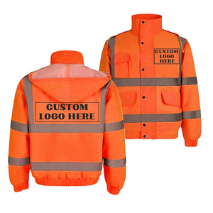 Chaqueta de Seguridad Reflectante de Alta Visibilidad con Logotipo Personalizado, Impermeable, Resistente al Viento, ANSI Clase 3, Ropa de Trabajo para la Construcción, Multibolsillos - Product Image 1