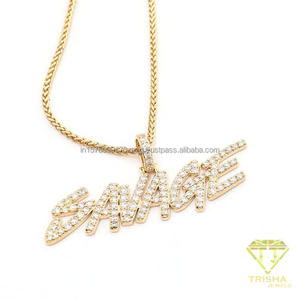 Colgante con Nombre Personalizado de Diamante Cultivado en Laboratorio, Diseño Cursivo Brillante, Joyería de Moda Hip Hop, Regalo para Hombres y Mujeres, Venta al Por Mayor - Product Image 3