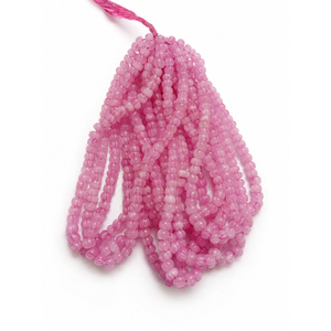 Collar de Cuentas en Forma de Melón/Calabaza Rosa Talladas al por Mayor para la Fabricación de Joyas - Product Image 1