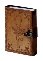 Carnet de notes en cuir fait main Eye Horus, couverture rigide, motif œil gaufré, design vintage, couleur anthracite, format 7x5, carnet de croquis, agenda de voyage