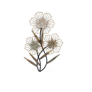 Décoration murale en métal avec fleurs, art mural floral en métal pour la décoration intérieure et extérieure, chambre, salon, jardin - Product Image 6