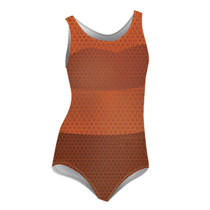 Justaucorps sans manches pour femme, motif hexagonal vert, en polyester, pour la danse, entraînement, tenue de scène adulte, taille élastique, Harry - Product Image 5